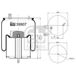 Air Suspension Bellow FEBI 39907 OE Ref 21978504