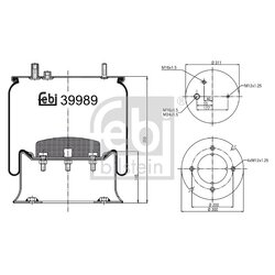Air Suspension Bellow FEBI 39989 OE Ref 50 10 130 683