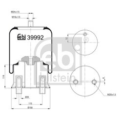 Air Suspension Bellow FEBI 39992 OE Ref A974 320 01 17