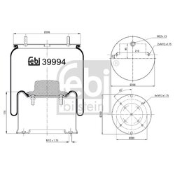 Air Suspension Bellow FEBI 39994 OE Ref 550031217