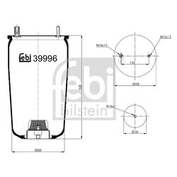 Air Suspension Bellow FEBI 39996 OE Ref 05.429.41.25.0