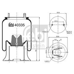 Air Suspension Bellow FEBI 40335 OE Ref U-JB-0203-001