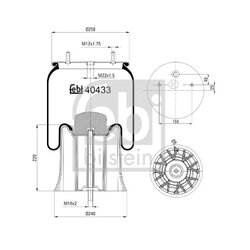 Air Suspension Bellow FEBI 40433 OE Ref 550027039