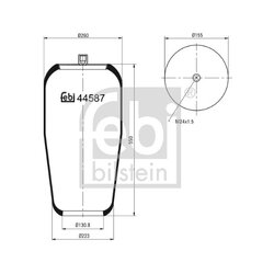 Air Suspension Bellow FEBI 44587 OE Ref 945 327 00 01