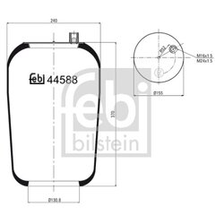 Air Suspension Bellow FEBI 44588 OE Ref 942 328 06 01