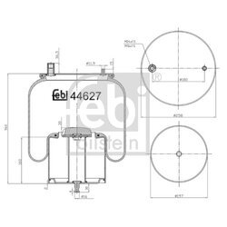 Air Suspension Bellow FEBI 44627 OE Ref 21978490