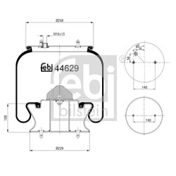 Air Suspension Bellow FEBI 44629 OE Ref 2 024 283