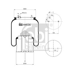 Air Suspension Bellow FEBI 44636 OE Ref 1 726 240