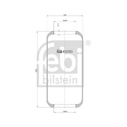 Air Suspension Bellow FEBI 45090 OE Ref 000 328 01 01