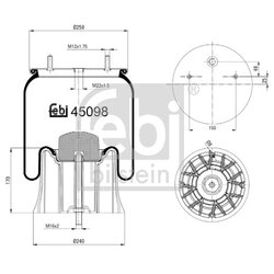 Air Suspension Bellow FEBI 45098 OE Ref 550027038