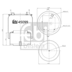 Air Suspension Bellow FEBI 45099 OE Ref 1940656