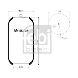 Air Suspension Bellow FEBI 45145 OE Ref 629 327 00 01