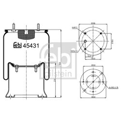Air Suspension Bellow FEBI 45431 OE Ref 012 739