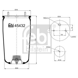 Air Suspension Bellow FEBI 45432 OE Ref 05.429.43.28.0