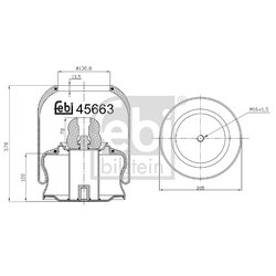 Air Suspension Bellow FEBI 45663 OE Ref 628 320 08 25