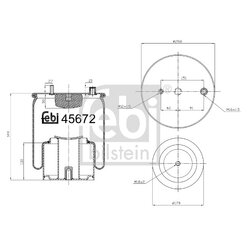 Air Suspension Bellow FEBI 45672 OE Ref 81.43601.0168