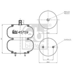 Air Suspension Bellow FEBI 45759 OE Ref 22573233