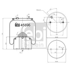 Air Suspension Bellow FEBI 45896 OE Ref 1 726 246