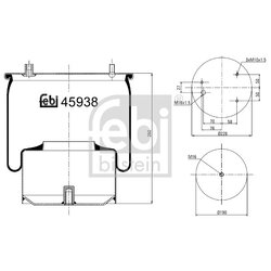 Air Suspension Bellow FEBI 45938 OE Ref 1697 685