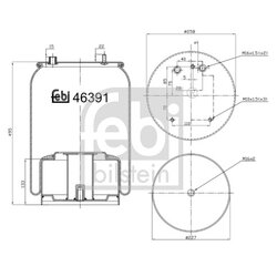 Air Suspension Bellow FEBI 46391 OE Ref 1697 687