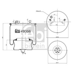 Air Suspension Bellow FEBI 49366 OE Ref 70376911