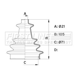 Cv Joint Boot FIRST LINE FCB1002 OE Ref 9201993