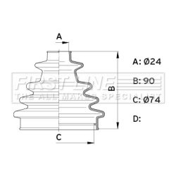 Cv Joint Boot FIRST LINE FCB1004