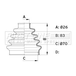 Cv Joint Boot FIRST LINE FCB1005
