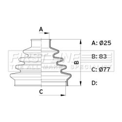 Cv Joint Boot FIRST LINE FCB1006