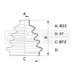 Cv Joint Boot FIRST LINE FCB1007 FIRST LINE