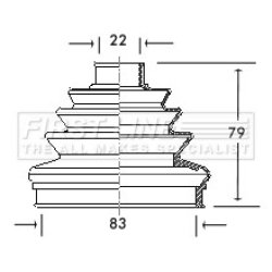 Cv Joint Boot Kit FIRST LINE FCB2006 OE Ref 321498203A
