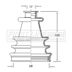 Cv Joint Boot Kit FIRST LINE FCB2014 OE Ref BAU4445