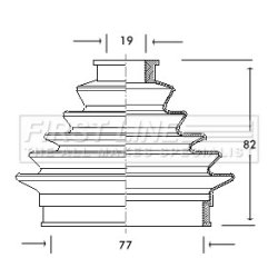 Cv Joint Boot Kit FIRST LINE FCB2020 OE Ref AM37399A