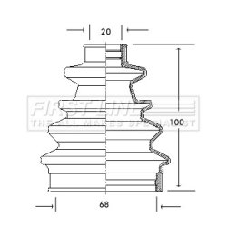 Cv Joint Boot Kit FIRST LINE FCB2040 OE Ref 1 016 756 S1