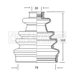 Cv Joint Boot Kit FIRST LINE FCB2041 OE Ref 1058372