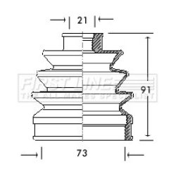 Cv Joint Boot Kit FIRST LINE FCB2056 OE Ref F00122530
