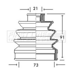 Cv Joint Boot Kit FIRST LINE FCB2061