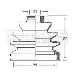 Cv Joint Boot Kit FIRST LINE FCB2063 OE Ref 3924101E02