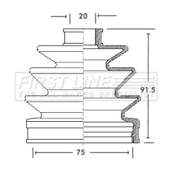 Cv Joint Boot Kit FIRST LINE FCB2067 OE Ref 39241-03A26
