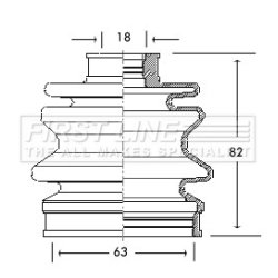 Cv Joint Boot Kit FIRST LINE FCB2076