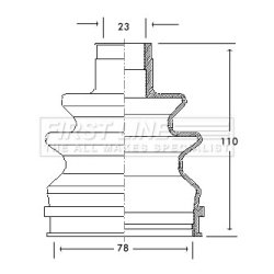 Cv Joint Boot Kit FIRST LINE FCB2111 OE Ref 03 74 094 S1