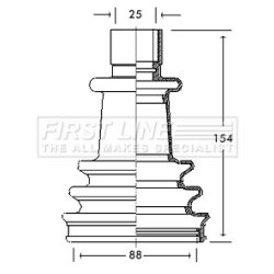 Cv Joint Boot Kit FIRST LINE FCB2115 OE Ref 7701013275