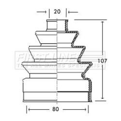 Cv Joint Boot Kit FIRST LINE FCB2131 OE Ref 329383