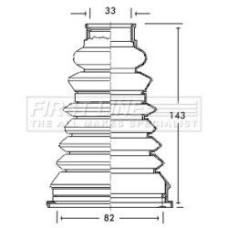 Cv Joint Boot Kit FIRST LINE FCB2163R