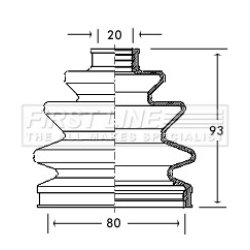 Cv Joint Boot Kit FIRST LINE FCB2171 OE Ref GVS1149