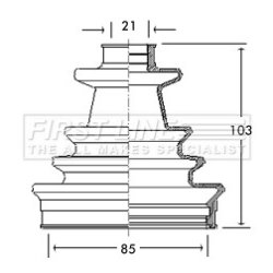Cv Joint Boot Kit FIRST LINE FCB2175 OE Ref GVS1045