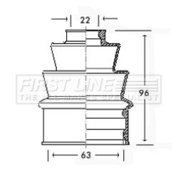 Cv Joint Boot Kit FIRST LINE FCB2197 OE Ref 39602315
