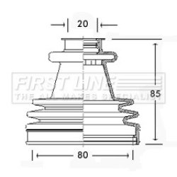 Cv Joint Boot Kit FIRST LINE FCB2212 OE Ref 329377
