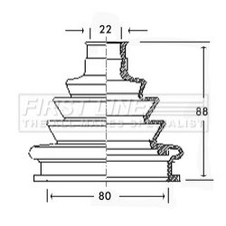 Cv Joint Boot Kit FIRST LINE FCB2219
