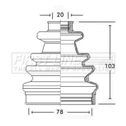 Cv Joint Boot Kit FIRST LINE FCB2221